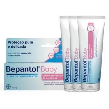 Imagem de Creme Preventivo De Assaduras Bepantol Baby 120g KIT C/3 UN - BAYER