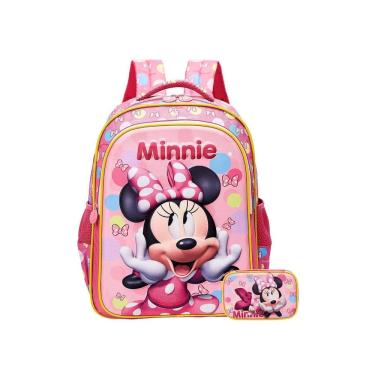 Imagem de Kit Escolar Minnie Mouse Mochila De Costas + Estojo Box