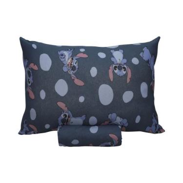Imagem de Roupa Cama Infantil Lilo Stitch C/ Elástico Solteiro 2 Peças - Portall