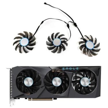 Imagem de LTANDBR Ventilador de refrigeração PLD08010S12H de 75 mm para placa de vídeo Gigabyte Radeon RX 6600 6700 XT RTX 3070 Ti Eagle Graphics Ventilador de resfriamento