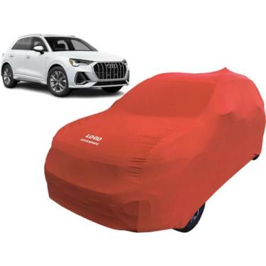 Imagem de Capa Automotiva Com Logo Audi Novo Q3 Não Risca Pintura - Mz, Vermelha