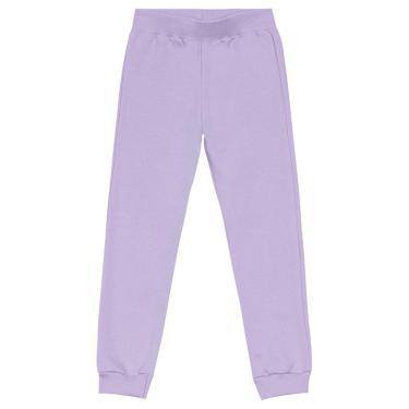 Imagem de Calça jogger  infantil menina em moletom Brandili Lilás