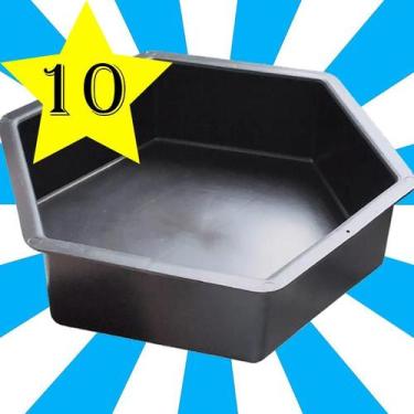 Imagem de Kit 10 Formas Plástica Sextavada Lisa 08cm - 25x25x08 - CNS