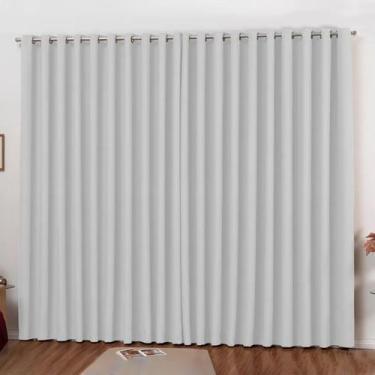 Imagem de Cortina Blackout Em Tecido 4x 2,80m Blecaute Corta Luz Gelo - CasaHome