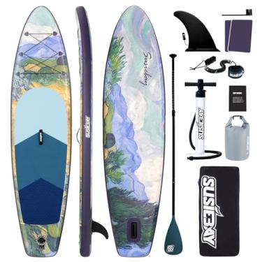 Imagem de SUSIEBAY Prancha De Remo Inflável, Prancha De Stand Up Paddle De 10'6 “Para Adultos Com Acessórios De Sup, Postura Ampla Para Todos Os Níveis, Prancha De Viagem, Prancha De Sup, Bolsa À Prova D'Água 1