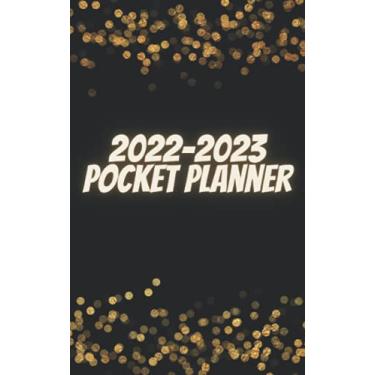 Imagem de 2022-2023 pocket planner: 2 Year Monthly Pocket Planner, Agenda & Organizer with 24 Months Spread View with habit tracker, vision board, goal ... confetti gold glitter acrylic background