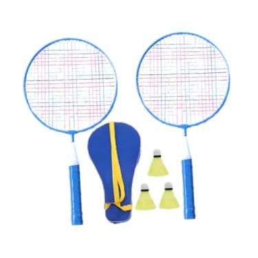 Imagem de rockible Kit de raquetes infantis para badminton e tênis com bolas, Azul