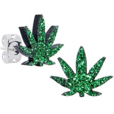 Imagem de Brincos de cannabis 420 - Melhor presente para shows e festivais, Plástico, Sem pedra preciosa