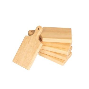 Imagem de Woodla Mini tábuas de charcutaria de madeira, 14 x 7 cm, com alça, tábuas de corte decorativas, barra de parede, decoração de cozinha, gravura em madeira, espaços em branco para artesanato, pequena