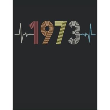 Imagem de COLORING BOOK - 101 Mandalas ECG Heartbeat Born 1973 Year Heart Beat: Funny Retro Vintage Heart Line Art Birthday Present - A4 (8. 5x11) - 101 Pages - ... - Relax - Anti Stressing - For Coloring