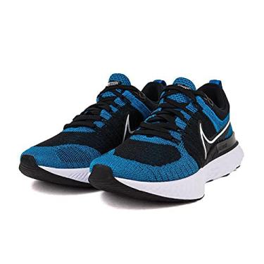 Imagem de Nike React Infinity Run Flyknit 2 Marathon Running Shoes, Thunder Blue/College Navy/Platinum Tint/Black, 13