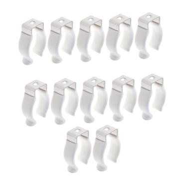 Imagem de Generic 12Pcs Clips Holder Bracket Pipe Clamps Suporte de lâmpada Suporte de mola resistente Clipes de ferramentas para luminária de tubo integrada, com Envoltório para Os Pés