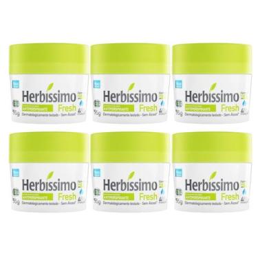 Imagem de Kit 6 Desodorante Creme Fresh Herbíssimo 55G - Dana - Dana Cosméticos