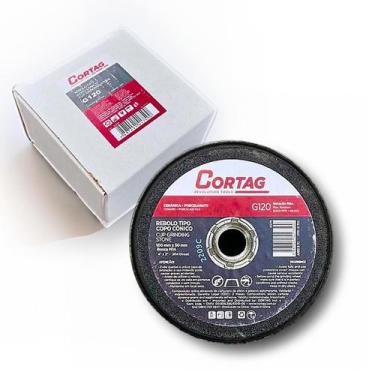 Imagem de Rebolo Tipo Copo Cônico Cortag 100MM Rosca M14 G60/G120 Para Esmerilha