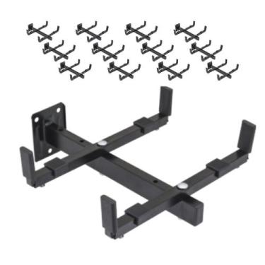 Imagem de Suporte para Forno Microondas Ajustável Brasforma SBR3.4 Preto 12 Unid