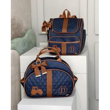 Imagem de Kit Bolsa Maternidade Tema Trator 2 Peças Personalizado - Eduardita Ba