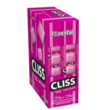 Imagem de Chiclete Cliss Cartela Tutti-Frutti FLORESTAL 201g - 1cx c/ 12un