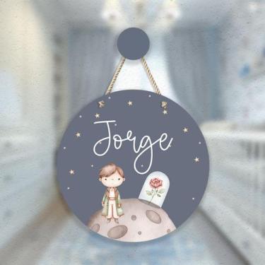 Imagem de Porta maternidade com aplique  Pequeno príncipe - Papais Design, 3D - 