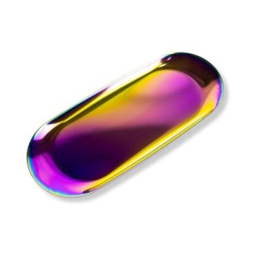 Imagem de Bandeja Inox Furta-Cor Armazenamento Instrumentos Cosméticos