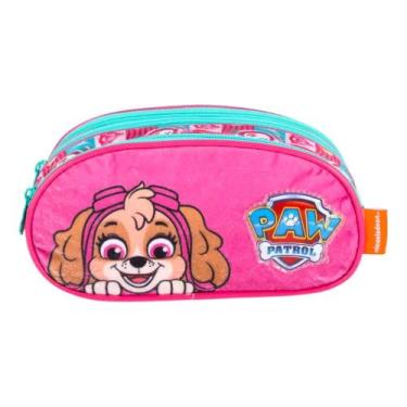 Imagem de Estojo Escolar Infantil 3 Compartimentos Paw Patrol Pelúcia - Luxcel, 