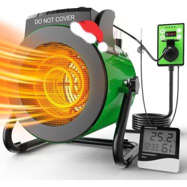 Imagem de Aquecedor de Estufa AgiiMan 1500W com Termostato e Proteção contra Sup