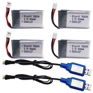 Imagem de Bateria Lipo Blomiky 3.7V 300mAh 1S com Carregador e Plug Ph2.0