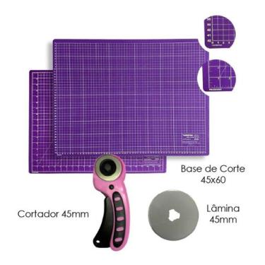 Imagem de Base De Corte Para Patchwork Artesanato Placa Mesa 60x45 Cortador Circ