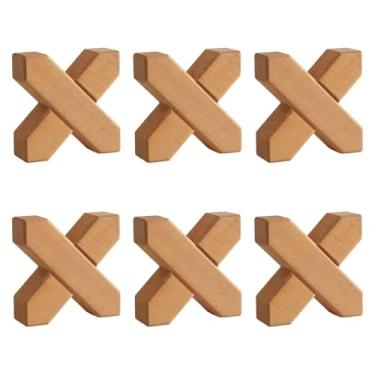 Imagem de Generic 6x Blocks cruzados Blocks Educational Toys Friendly Hand Coordenation Game de viagens Habilidade prática para idades de 3+ Presente