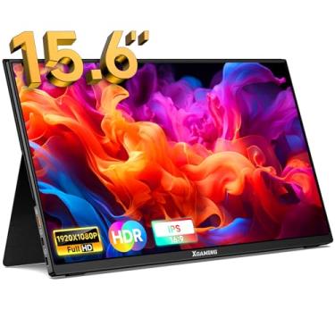 Imagem de XGaming Monitor Portátil De 15,6 Polegadas, 1080P Fhd Usb-C, Tela De Computador Hdmi Ips Hdr Monitor De Jogos Para Laptop, Pc, Mac, Telefone, Tablet, Switch, Monitor Externo Ultrafino Com Capa Intelig