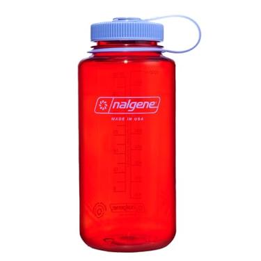 Imagem de Nalgene Garrafa de água – Garrafa leve Sustain Tritan sem BPA à prova de estilhaçamento para mochila, caminhada, academia, 947 ml, boca larga, laranja marmelada