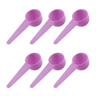 Imagem de HiempTru Pacote com 6 colheres de plástico, colheres de medição de 20 ml com orifício inferior, colher para café, proteína, leite em pó (rosa)