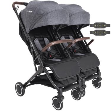 Imagem de Carrinho Kiddo para Gemeos Duplo Compacto Sprint ii Grafite