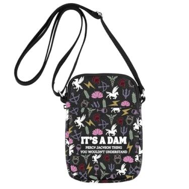 Imagem de JNIAP Bolsa transversal Camp Blood Camp Jupiter Gift 13 Cabins Gift I'd Rather Be In Camp Blood Shoulder Bag, Dam Bl Cb, 8.5 x 5.7 x 0.39 inches