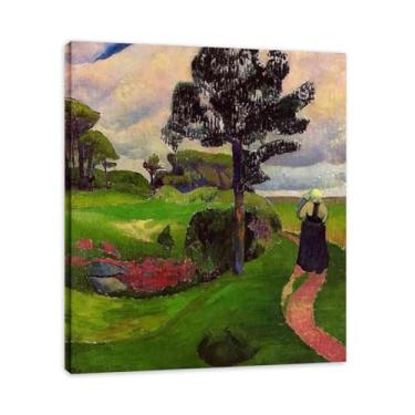 Imagem de Impressão em tela abstrata mãe e filho arte de parede famosas pinturas a óleo reprodução arte paisagem imagem para sala de estar decoração de casa 60 x 72 cm