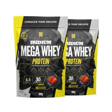 Imagem de Kit 2x Mega Whey Protein 900g - Iridium Labs, Morango