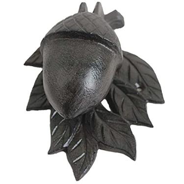 Imagem de Maçaneta de porta de correr de celeiro, aldraba de porta de bolota de ferro fundido vintage para porta de entrada, artesanato requintado para pendurar na parede, puxador de porta, decoração de vill