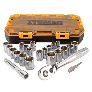 Imagem de Conjunto de soquetes dewalt DWMT73813 Drive 1/2 (23 peças) com estojo