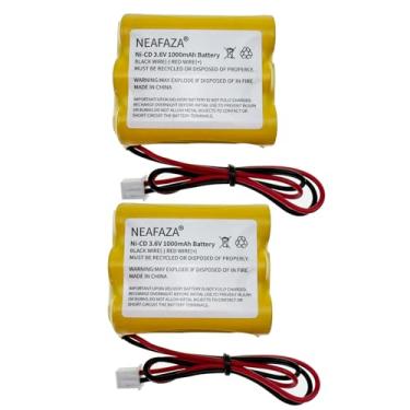 Imagem de NEAFAZA Pacote de bateria de luz de emergência de sinal de saída Ni-CD de 3,6v 1000mAh compatível com OSA107 PowerSonic A5289-1 DISON KRH-15/51 KRH15/51 JLEU9 (pacote com 2)