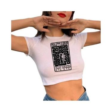 Imagem de Camiseta Crop Top Radiohead - Unissex, Estilo Y2K, Verão, Hip Hop, Roc