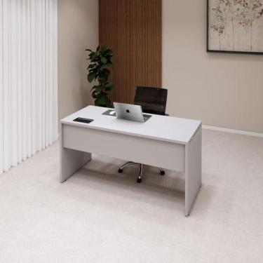 Imagem de Mesa Escritório Plataforma 150cm 1 CX de Tomada Pé Painel F5 - F5 Offi