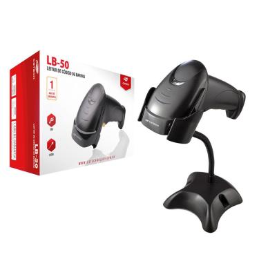Imagem de Leitor De Código De Barras C3tech Lb-50bk, Usb, Ergonômico, C- Suporte