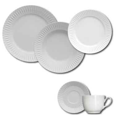 Imagem de Aparelho De Jantar, Chá E Sobremesa 30 Peças Germer Diamante Em Porcelana Branco