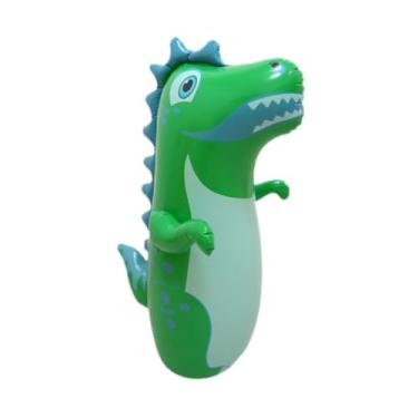 Imagem de UGPLM Saco de pancadas inflável para crianças, brinquedo de dinossauro 3D para boxe, copo de brinquedo instantâneo para meninos e meninas, para atividades, Verde