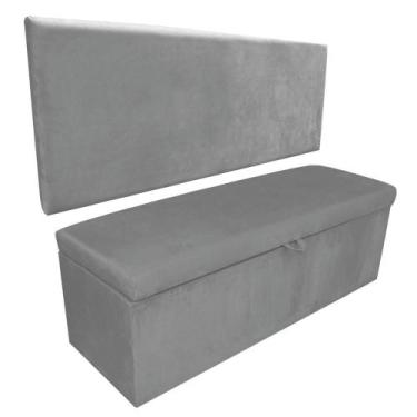 Imagem de Kit Calçadeira Painel Clean 140cm Suede Grafite - DROSSI