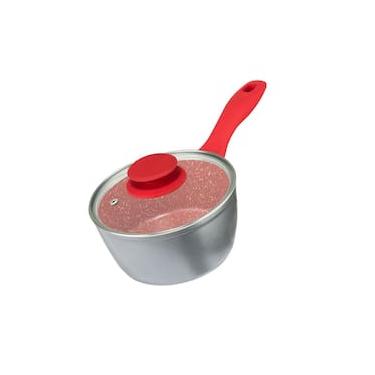 Imagem de Panela Philco PPH160APR com Tampa de Vidro e Revestimento Antiaderente Redstone 16cm - Cinza e Vermelha