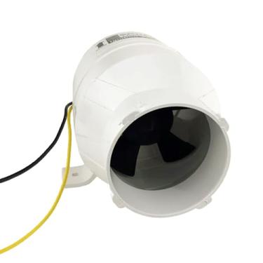 Imagem de Johnson Pump Soprador de porão de 1,68 m - entrada de 7,62 cm/saída, CFM 158, branco