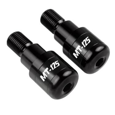 Imagem de Extremidades de manoplas de guidão de motocicleta, tampas de extremidade de manoplas, acessórios deslizantes de peso para MT125 2014-2016 2015 2016 MT-125 MT 125