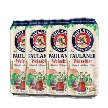 Imagem de Cerveja Alemã Paulaner Weissbier Lata 500ml (4 Unidades)