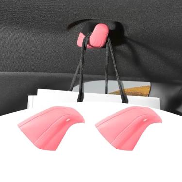 Imagem de PDKLIN Capa de acabamento de gancho de teto para assento traseiro Challenger para Dodge Challenger 2015-2023 acessórios interiores rosa 2 peças
