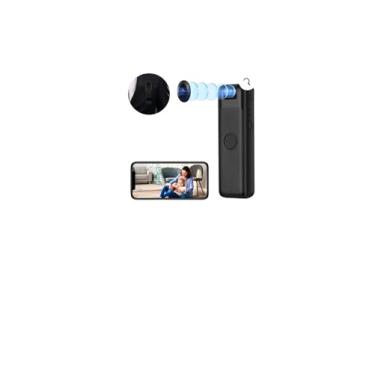 Imagem de Câmera de Segurança Wi-Fi Portátil, HD, Visão Noturna, Monitoramento por Aplicativo, Preta